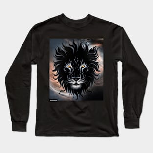 lion dark sun Long Sleeve T-Shirt